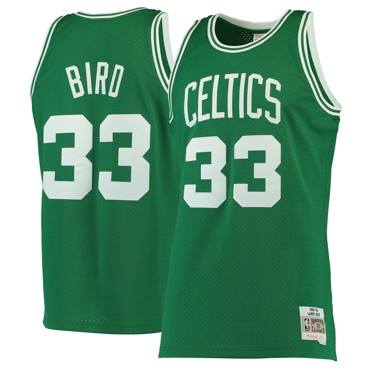 Mitchell & Ness Larry Bird White Boston Celtics 1985-86 Hardwood Classics Swingman Jersey