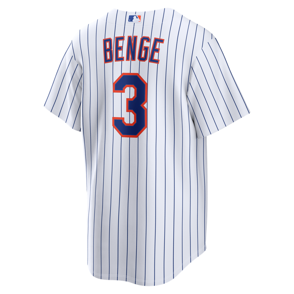 New York Mets Carson Benge Nike White Home Replica Jersey