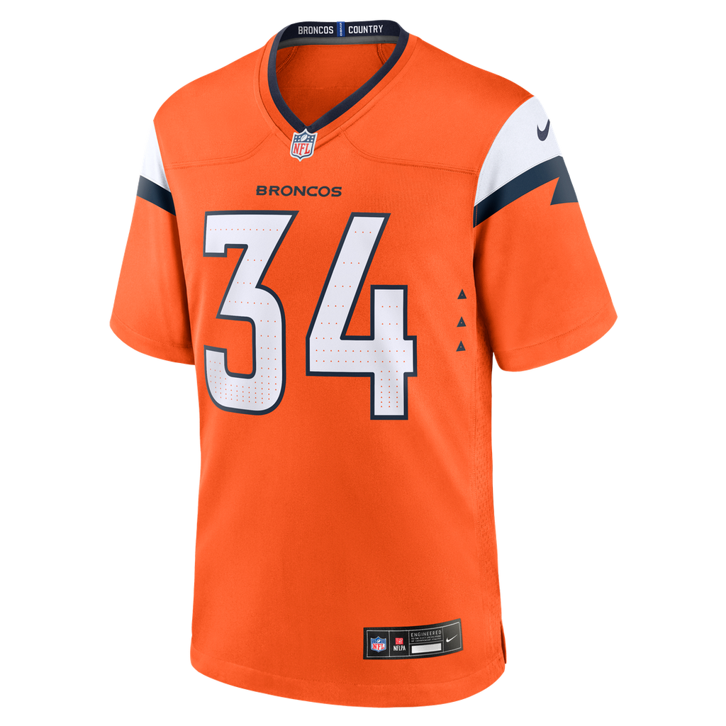 Denver Broncos JL Skinner Nike Orange Team Game Jersey