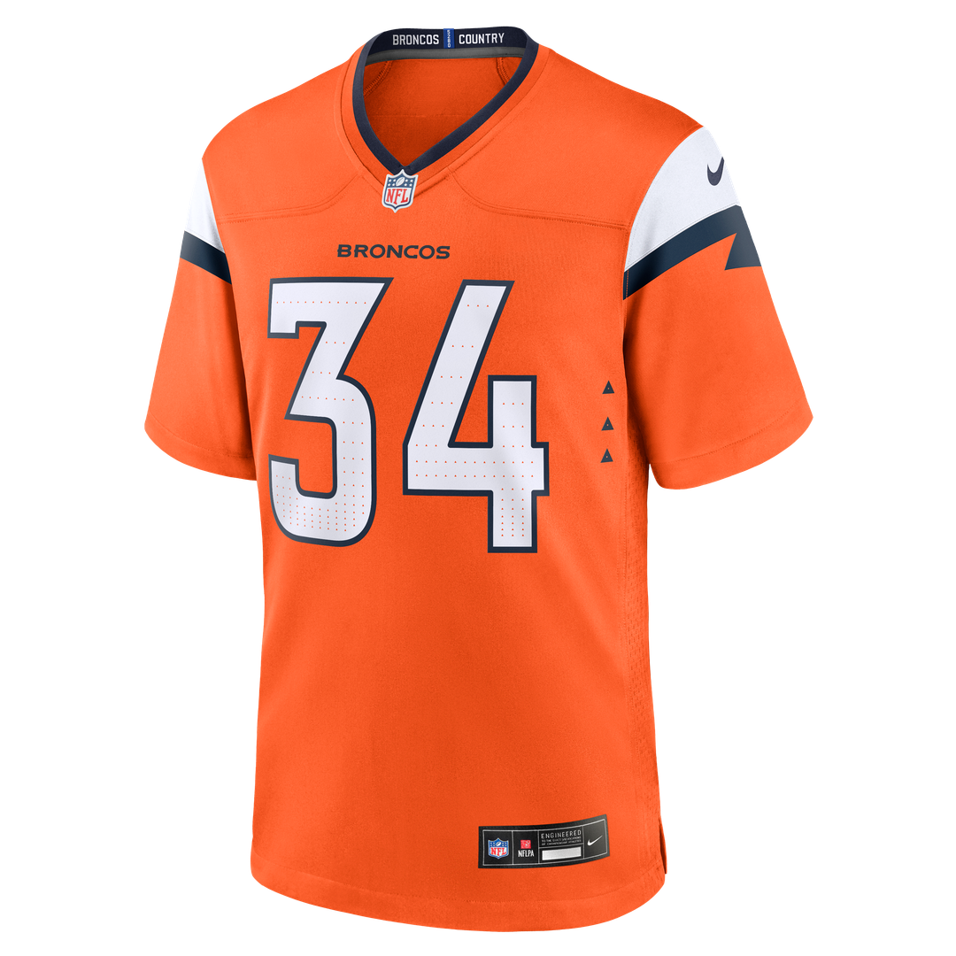 Denver Broncos JL Skinner Nike Orange Team Game Jersey