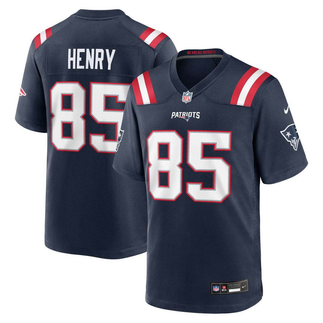 New England Patriots Hunter Henry Nike Navy Team Game Jersey