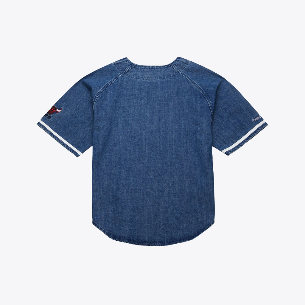 Chicago Bulls Mitchell & Ness Summer Breeze Baseball Jersey - Blue
