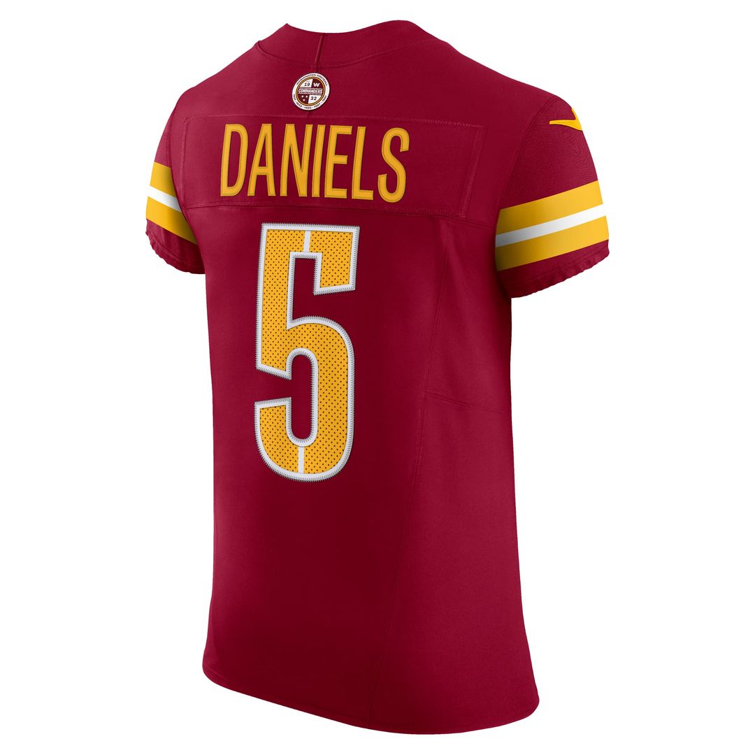 Washington Commanders Jayden Daniels Nike Black Alternate Vapor F.U.S.E. Elite Jersey