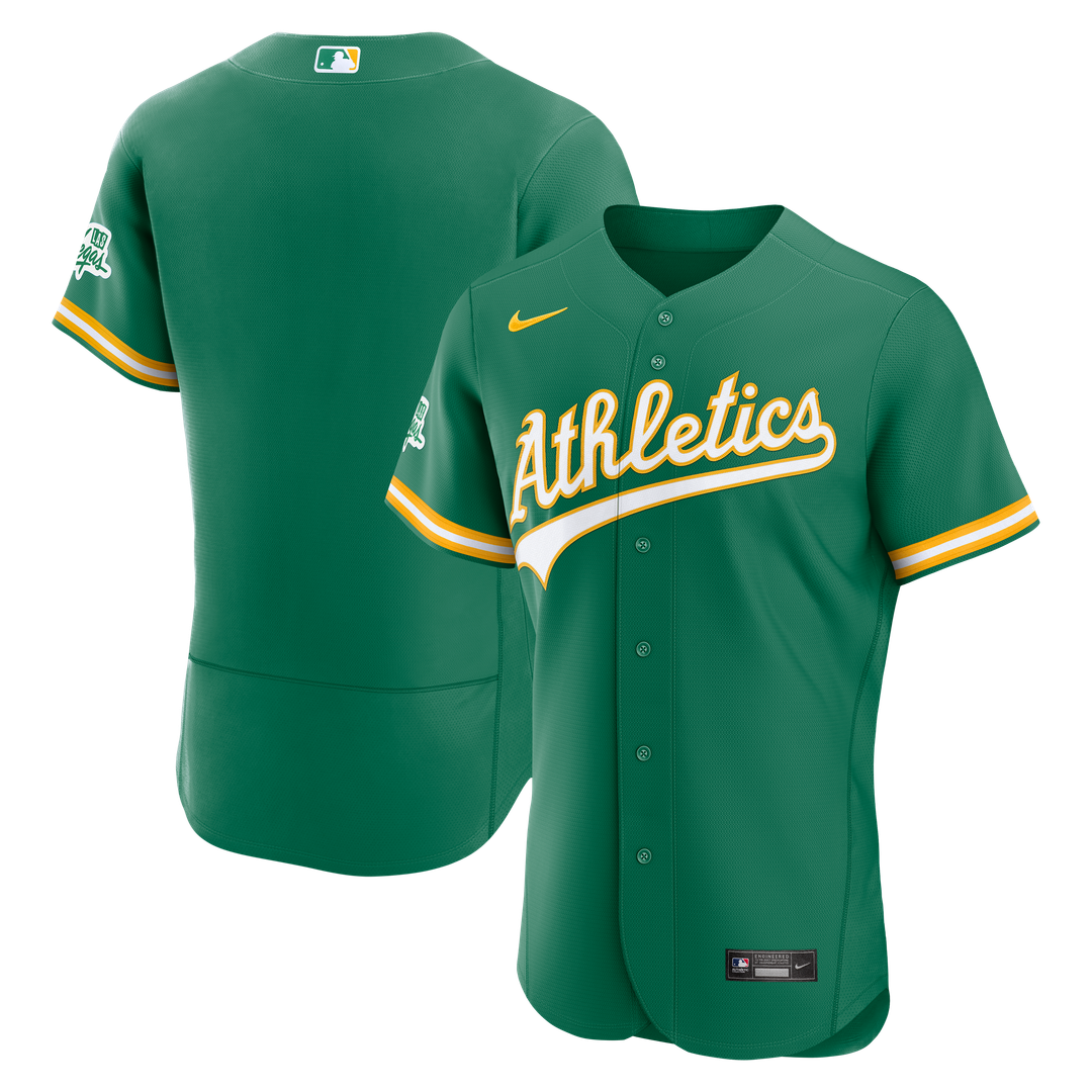 Athletics Nike Green Alternate Sponsor Patch Authentic Jersey