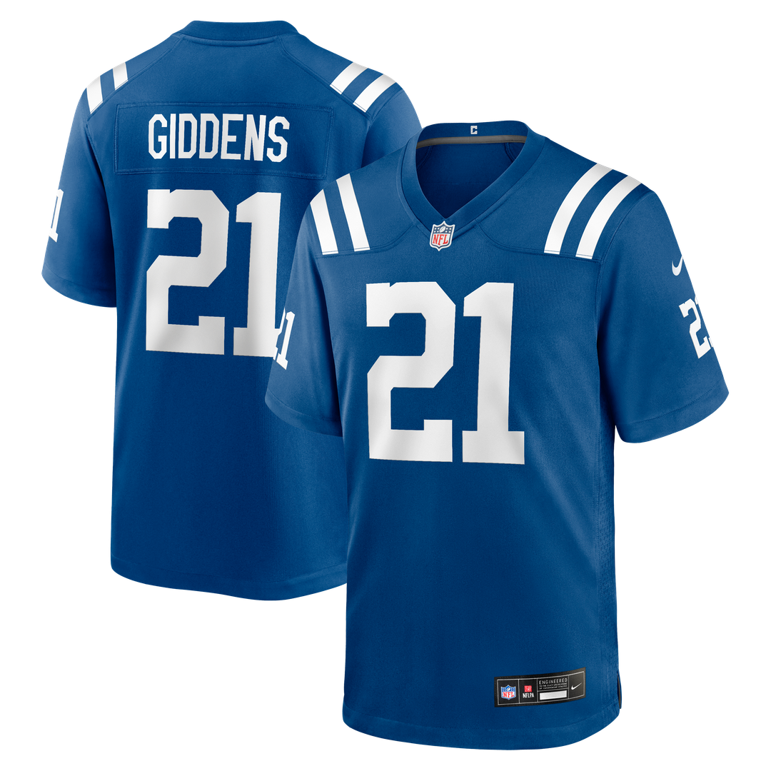 Indianapolis Colts DJ Giddens Nike Royal Team Game Jersey