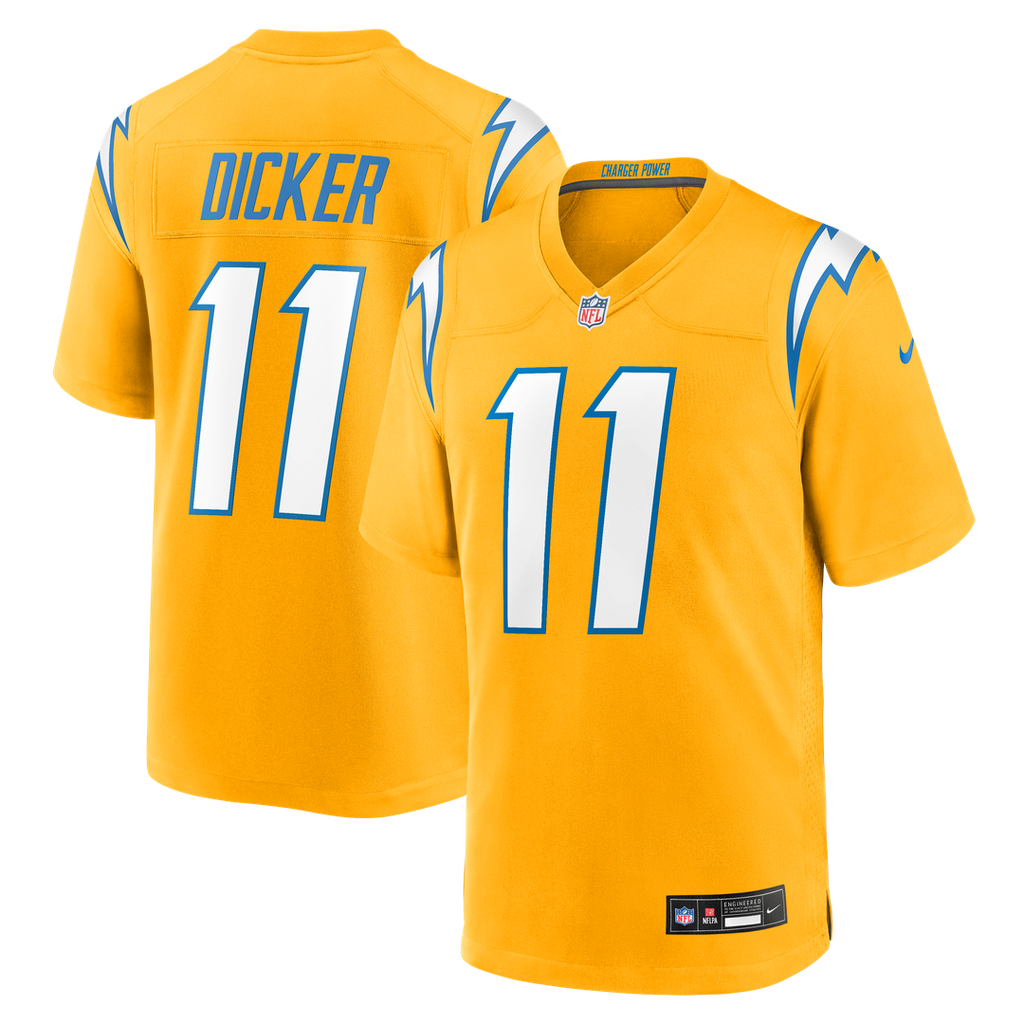 Los Angeles Chargers Cameron Dicker Nike Gold Alternate Game Jersey