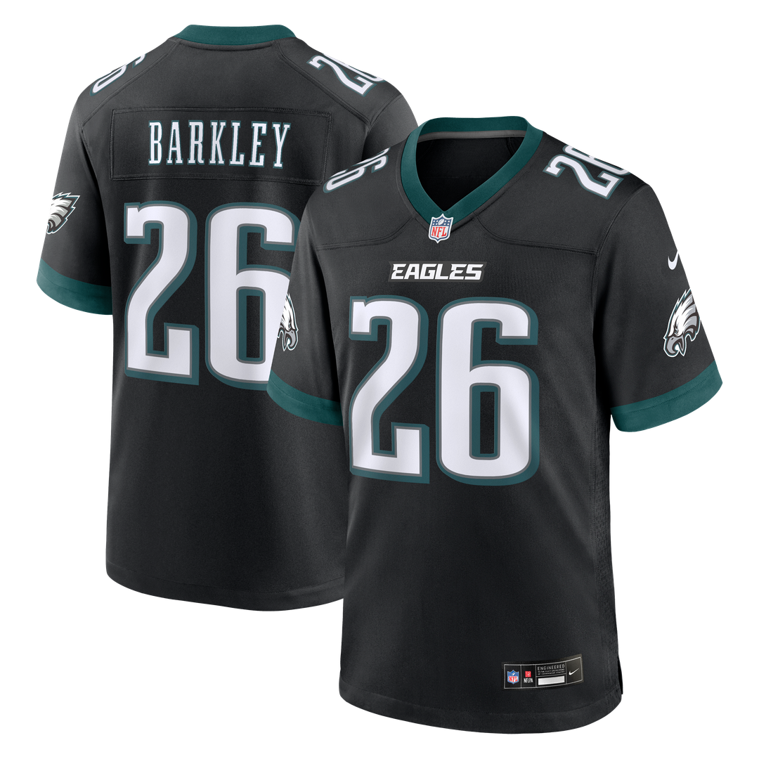 Philadelphia Eagles Saquon Barkley Nike Midnight Green Team Game Jersey