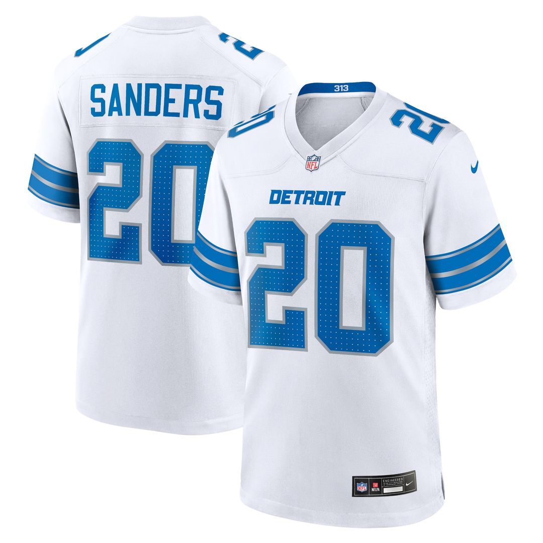 Detroit Lions Barry Sanders Nike Black 2nd Alternate Retired Player Game Jersey