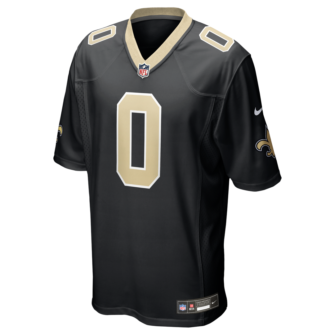 New Orleans Saints Jordyn Tyson Nike Black Team Game Jersey