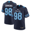 Tennessee Titans Jeffery Simmons Nike Navy 2026 Rivalries Collection Game Jersey