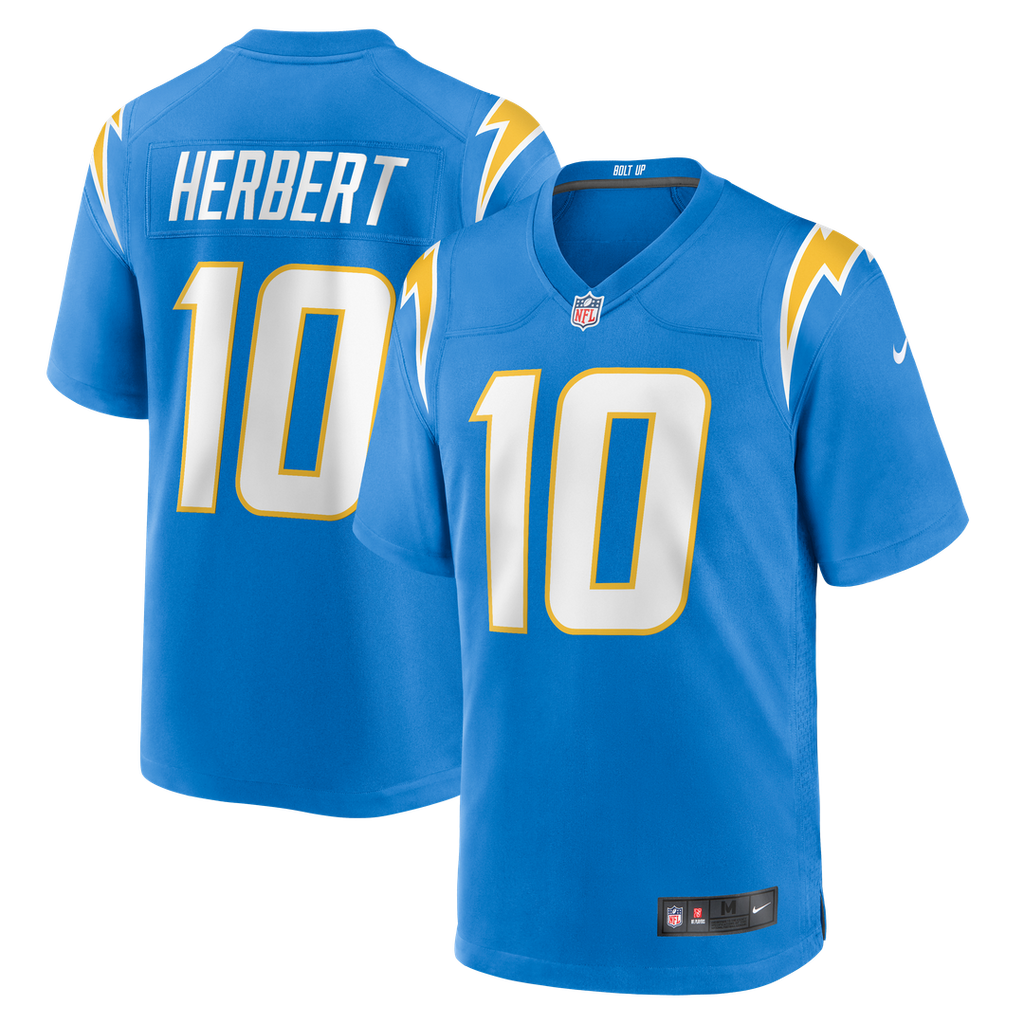 Los Angeles Chargers Justin Herbert Nike Powder Blue Player Game Jersey