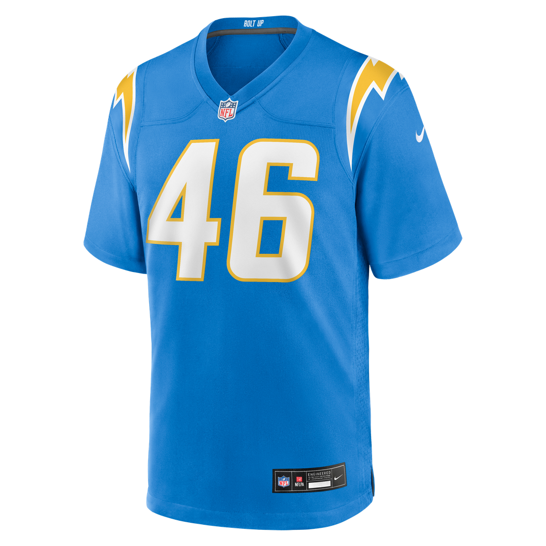 Los Angeles Chargers Nikko Reed Nike Powder Blue Team Game Jersey