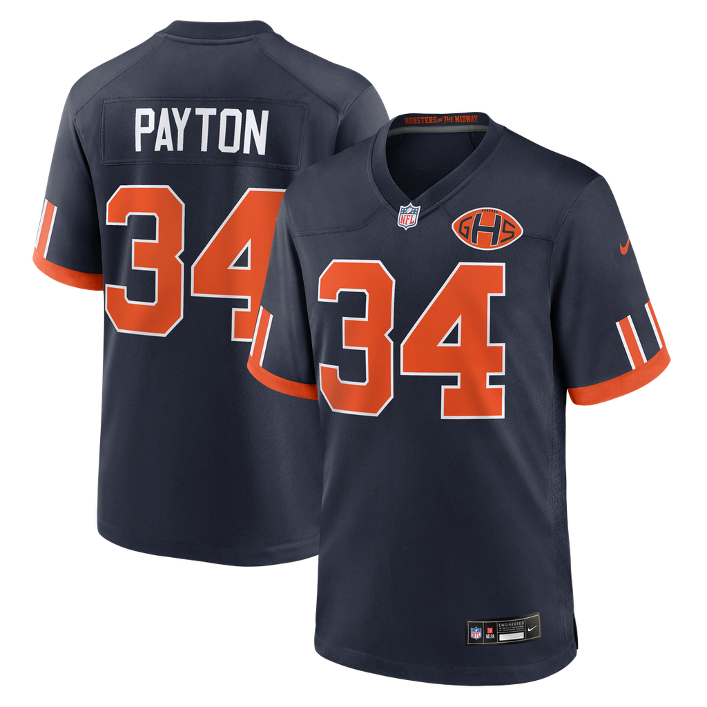 Chicago Bears Walter Payton Nike Navy 2026 Rivalries Collection Game Jersey