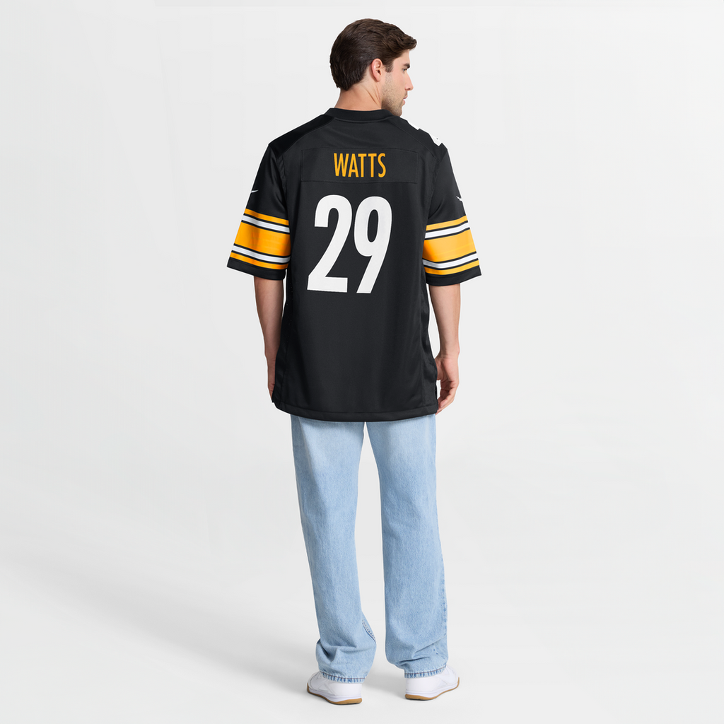 Pittsburgh Steelers Ryan Watts Nike Black Game Jersey