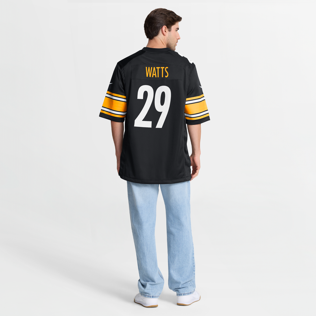 Pittsburgh Steelers Ryan Watts Nike Black Game Jersey