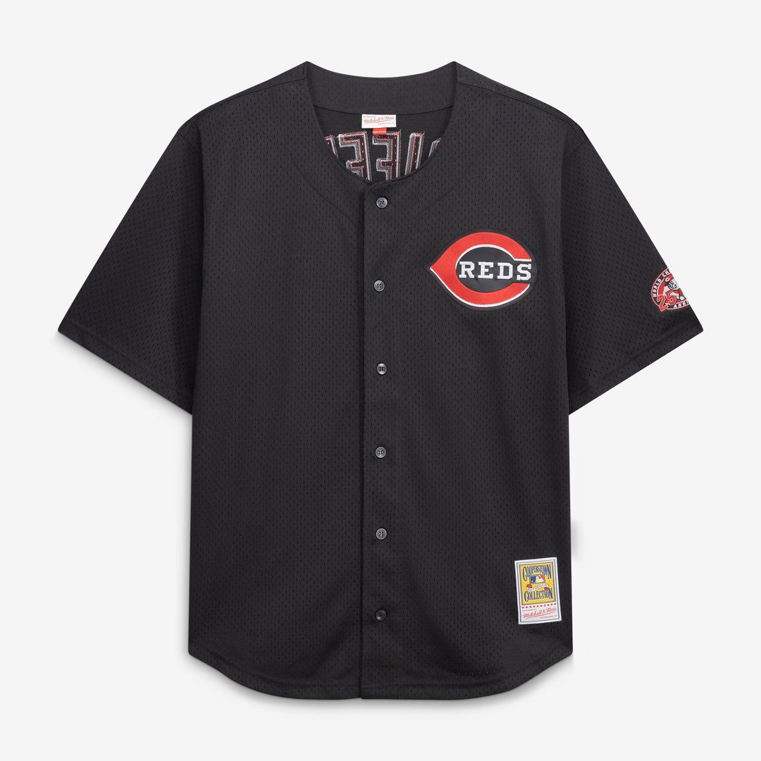 Cincinnati Reds Ken Griffey Jr. Mitchell & Ness Black Big & Tall Cooperstown Mesh Batting Practice Jersey