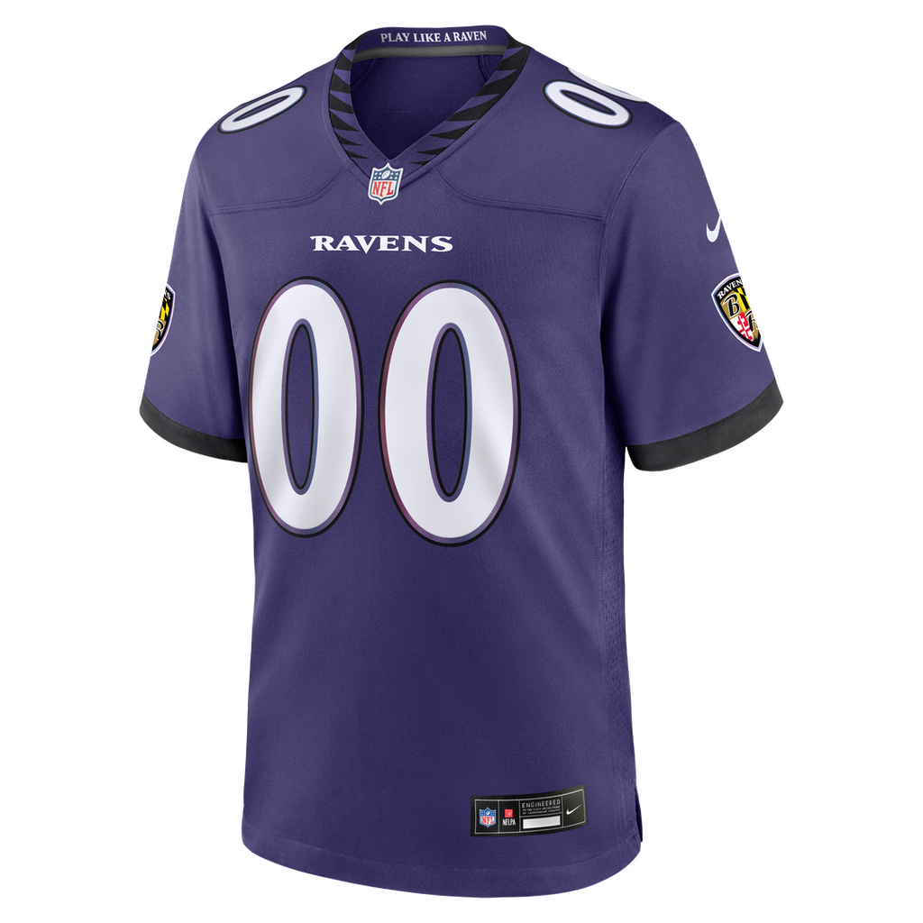 Baltimore Ravens Nike Purple Custom Game Jersey