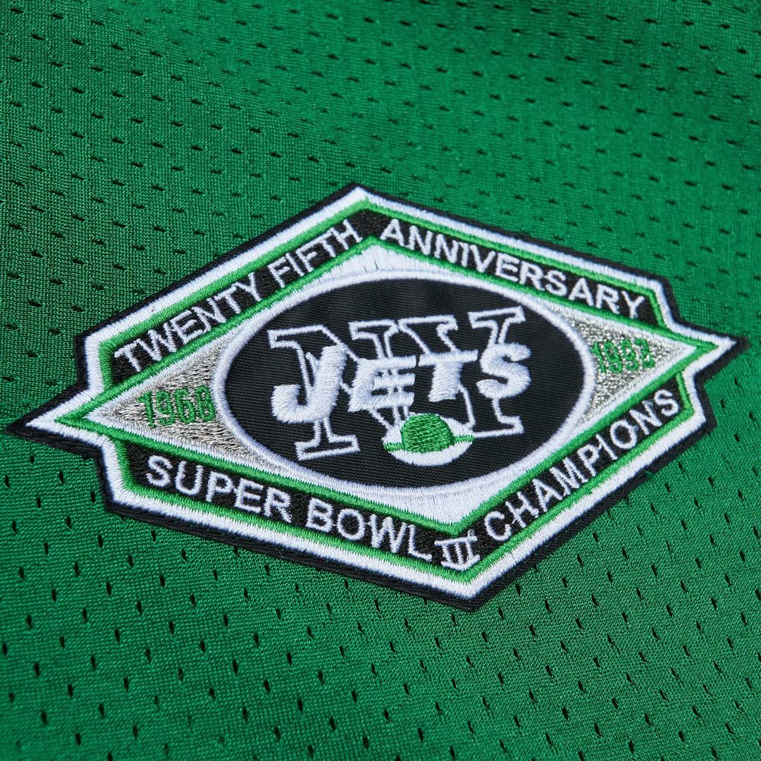 New York Jets Boomer Esiason Mitchell & Ness Kelly Green 1993 Authentic Throwback Retired Player Pocket Jersey