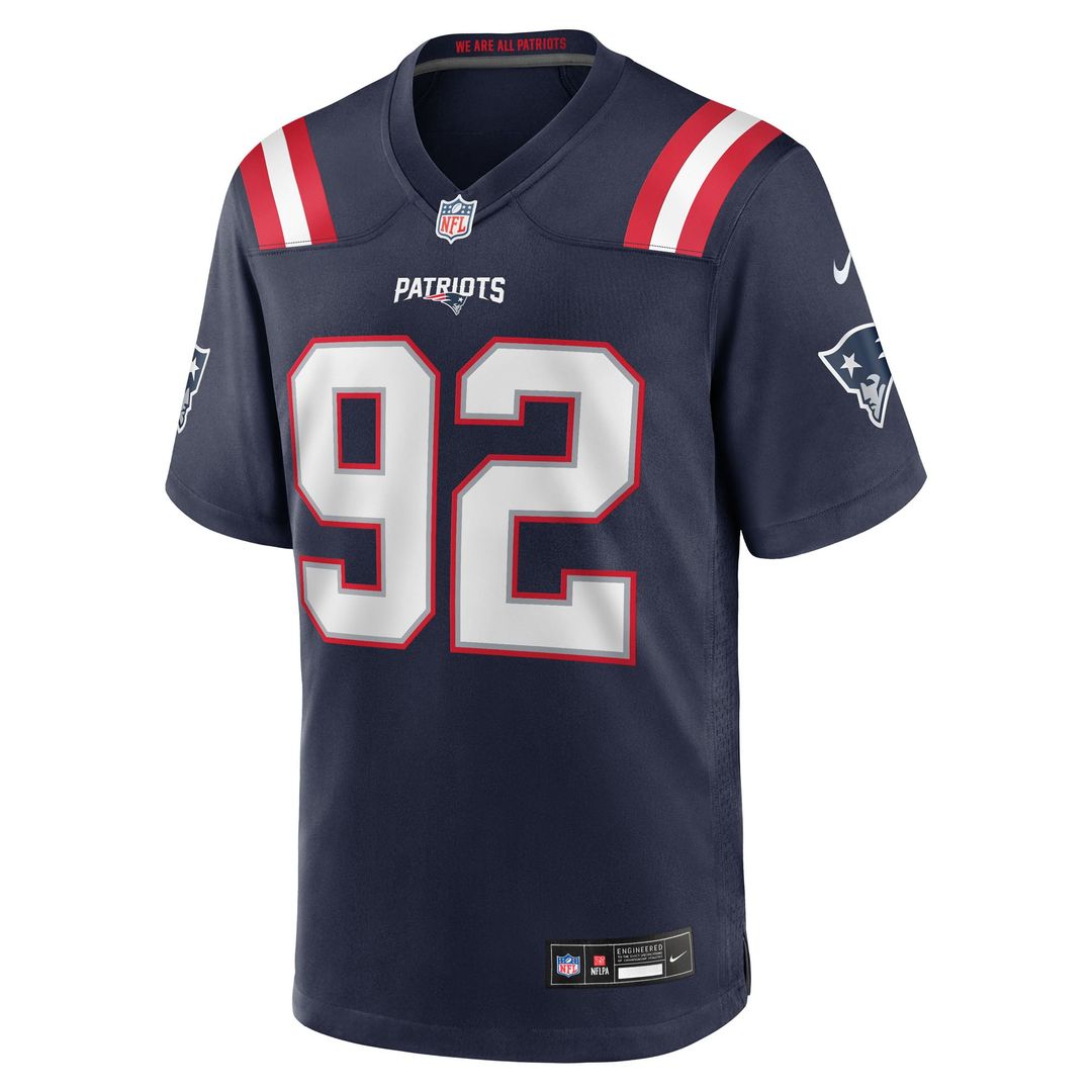 New England Patriots Joshua Farmer Nike Navy Team Game Jersey