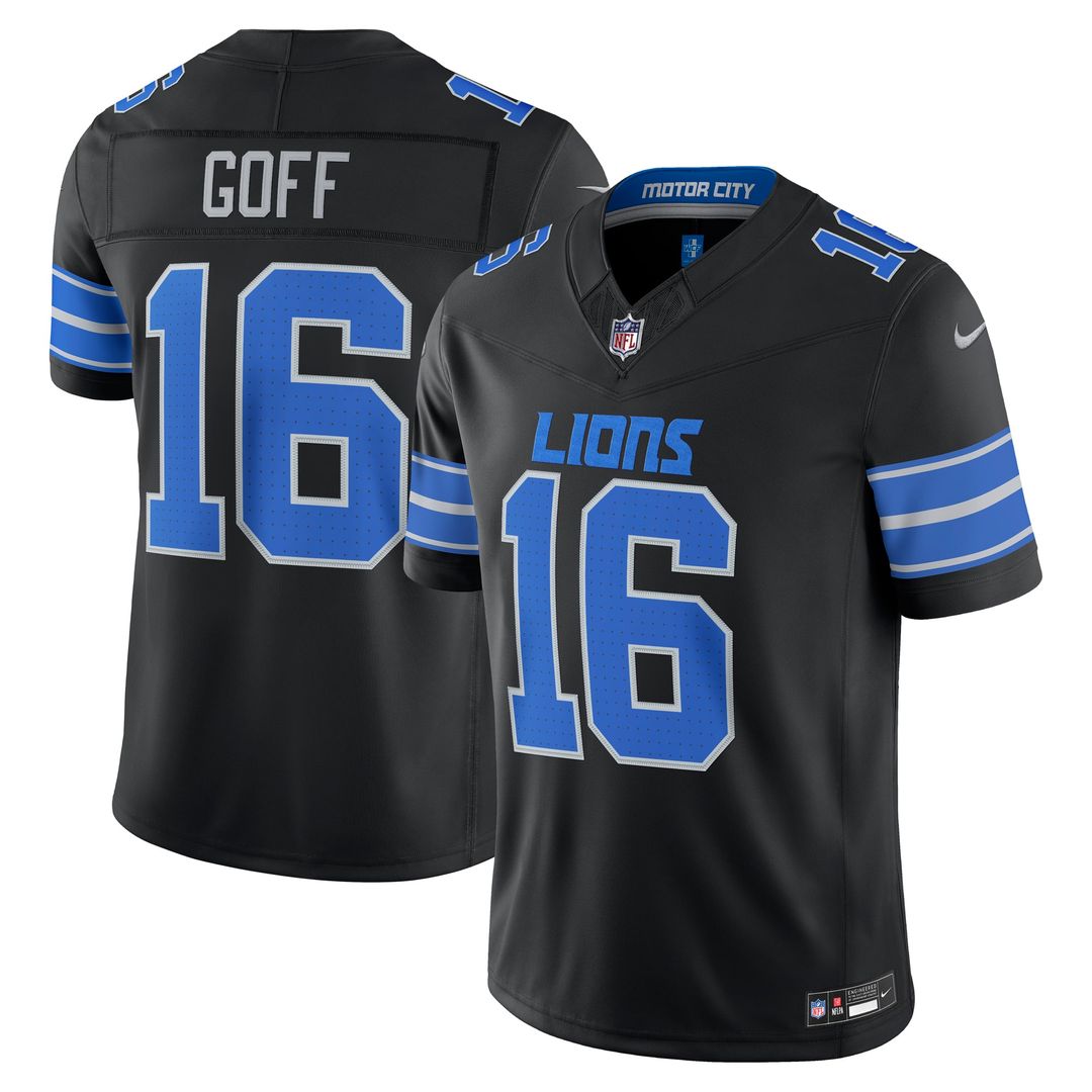 Detroit Lions Jared Goff Nike Blue Team Vapor F.U.S.E. Stitched Limited Jersey
