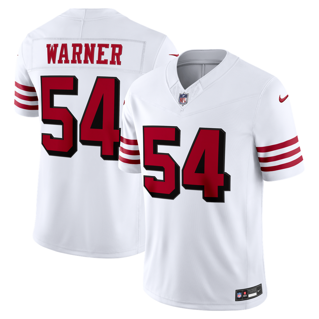 San Francisco 49ers Fred Warner Nike White Alternate Vapor F.U.S.E. Stitched Limited Jersey