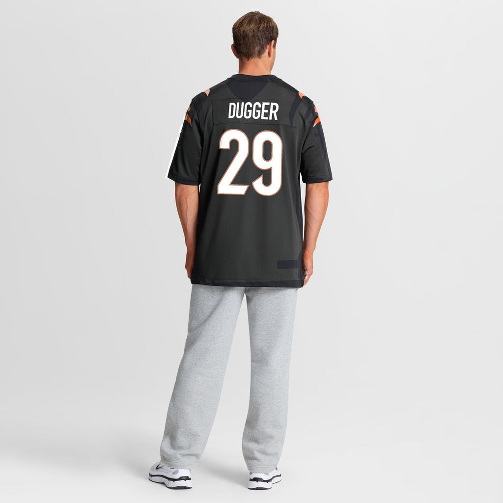 Cincinnati Bengals Kyle Dugger Nike Black Team Game Jersey