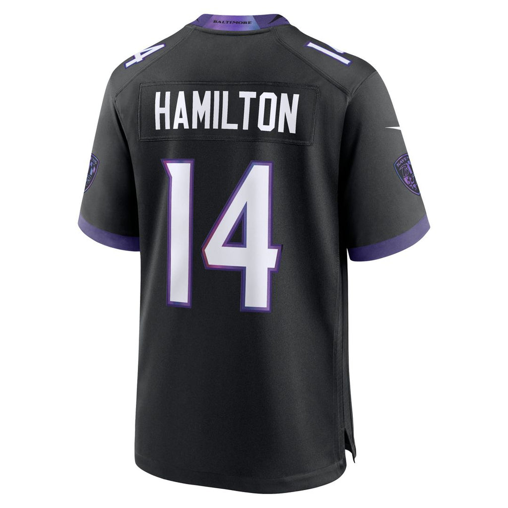 Baltimore Ravens Kyle Hamilton Nike Black Alternate Game Jersey