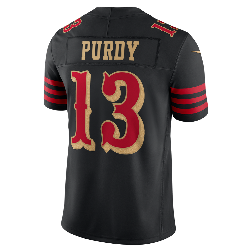 San Francisco 49ers Brock Purdy Nike Black Rivalries Collection Stitched Limited Jersey