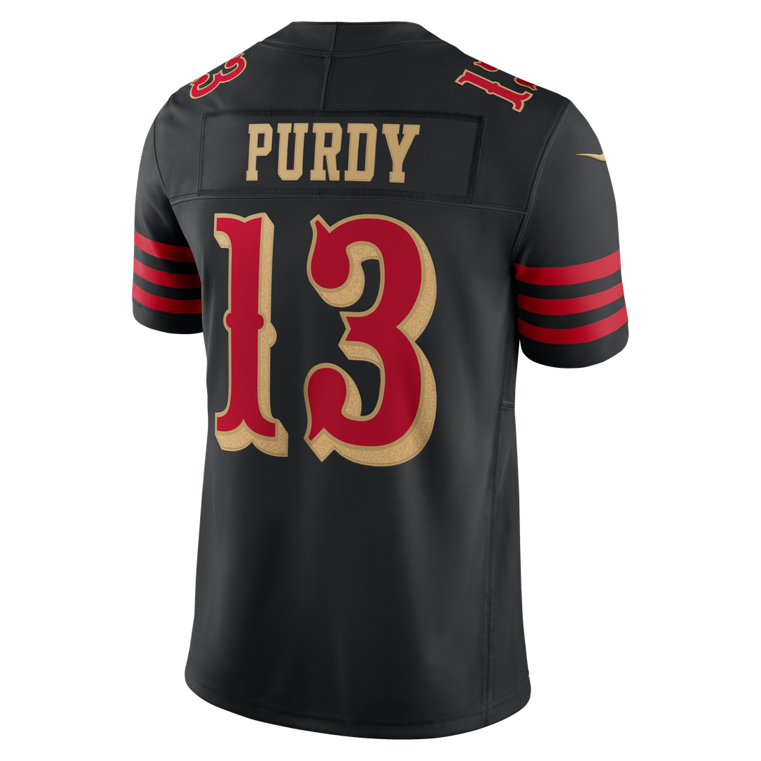 San Francisco 49ers Brock Purdy Nike Black Rivalries Collection Stitched Limited Jersey