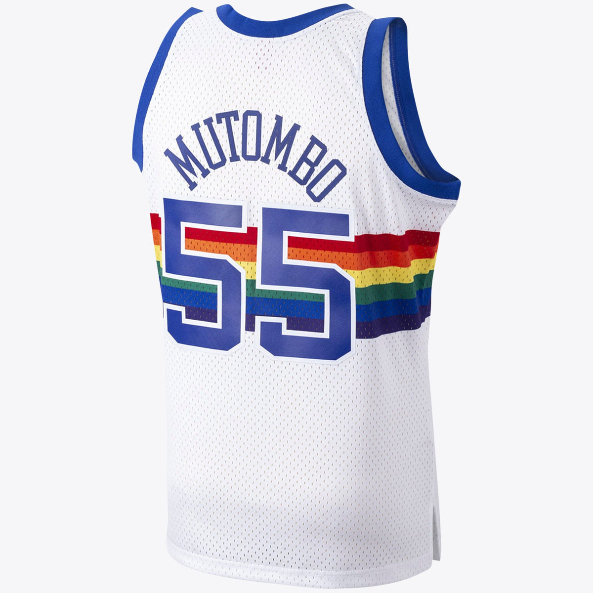 Denver Nuggets Dikembe Mutombo 1991 Hardwood Classics Home Swingman Jersey By Mitchell & Ness - White
