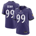 Baltimore Ravens Rayshaun Benny Nike Purple Team Game Jersey