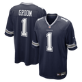 Dallas Cowboys Number 1 Groom Nike Navy Game Jersey