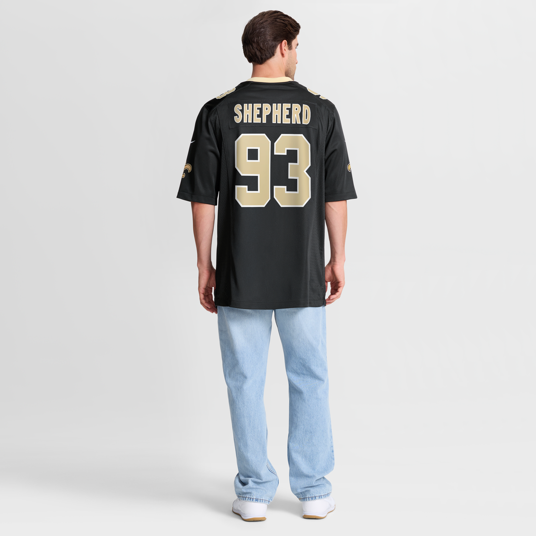 New Orleans Saints Nathan Shepherd Nike Black Game Jersey