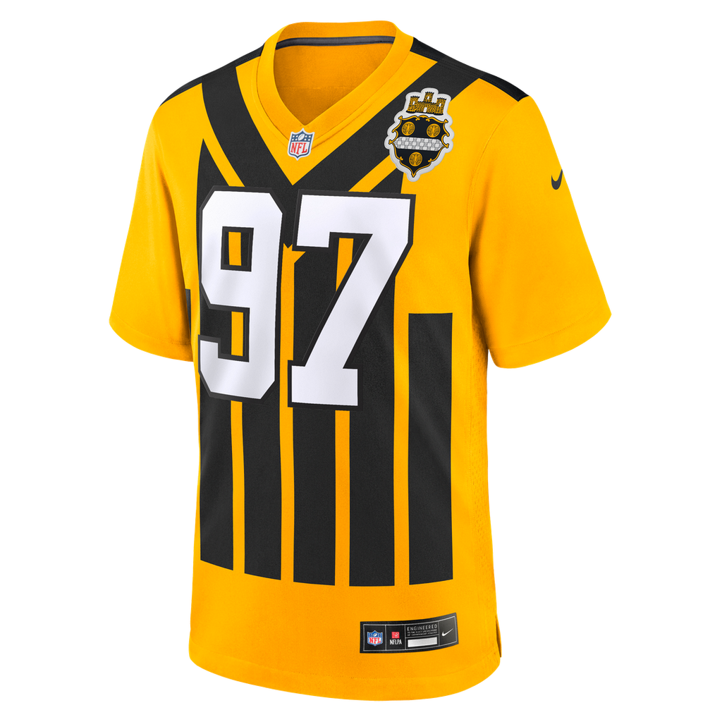 Pittsburgh Steelers Cameron Heyward Nike Gold Alternate 1933 Throwback Game Jersey