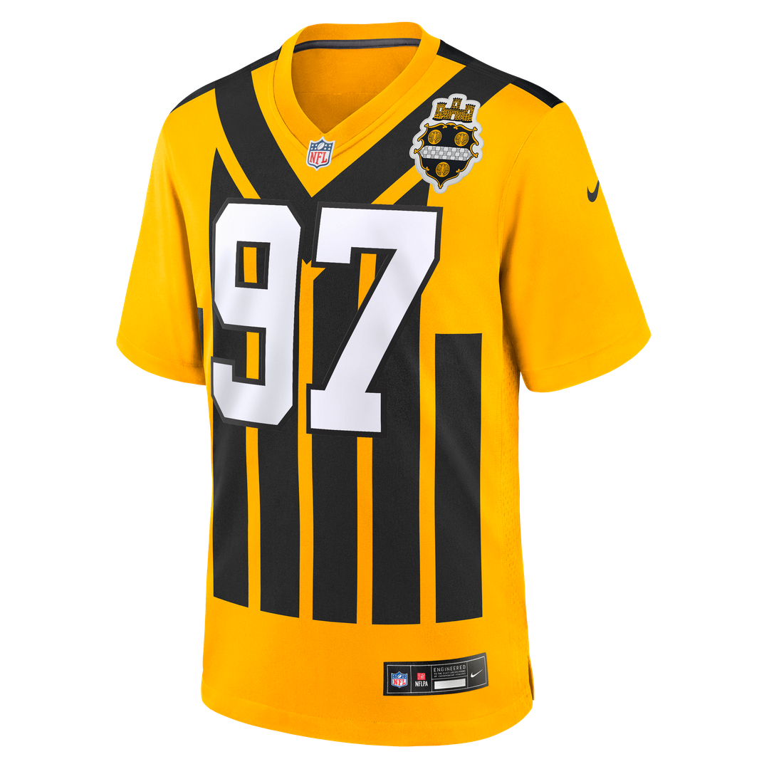 Pittsburgh Steelers Cameron Heyward Nike Gold Alternate 1933 Throwback Game Jersey