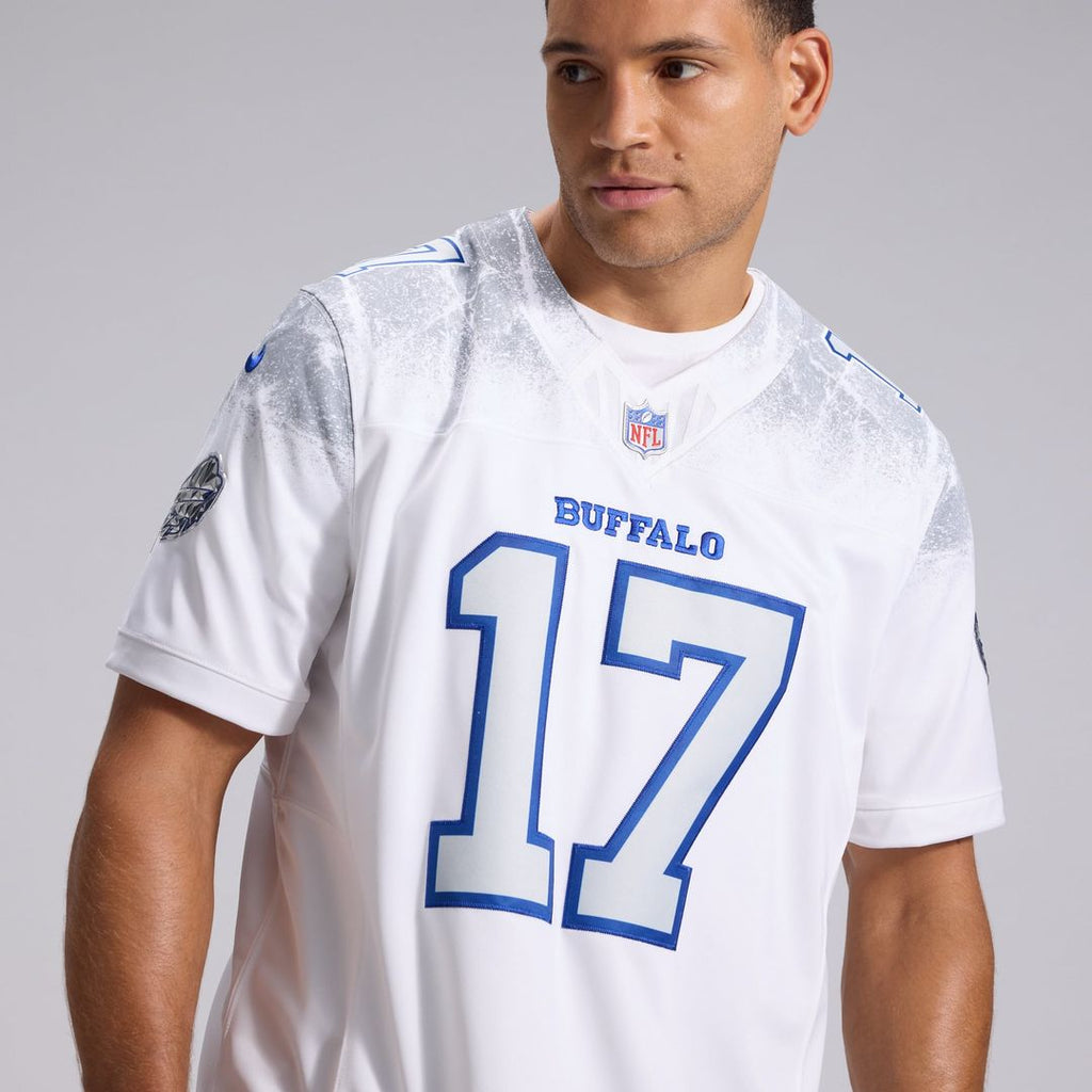 Buffalo Bills Josh Allen Nike White Rivalries Collection Stitched Limited Jersey