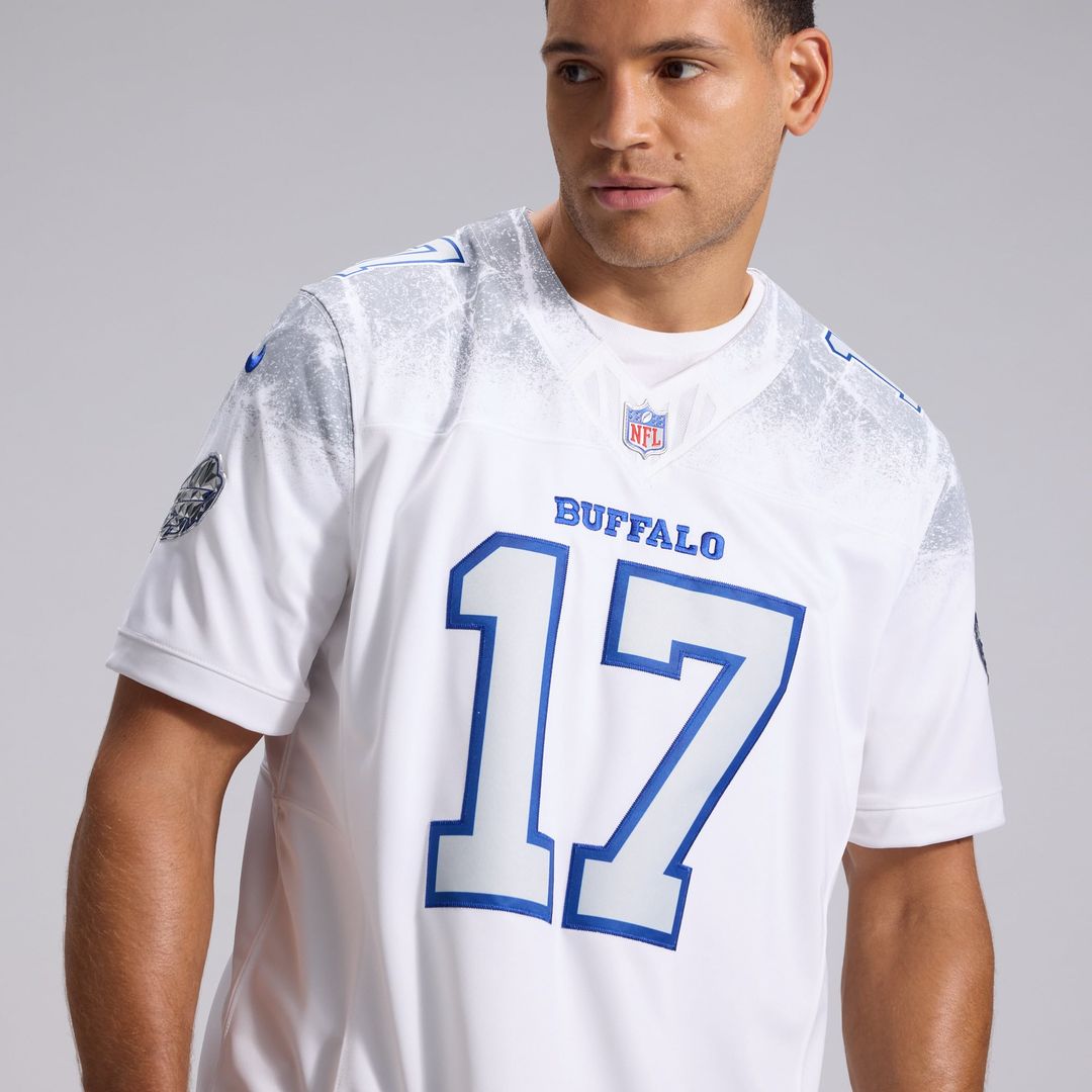 Buffalo Bills Josh Allen Nike White Rivalries Collection Stitched Limited Jersey