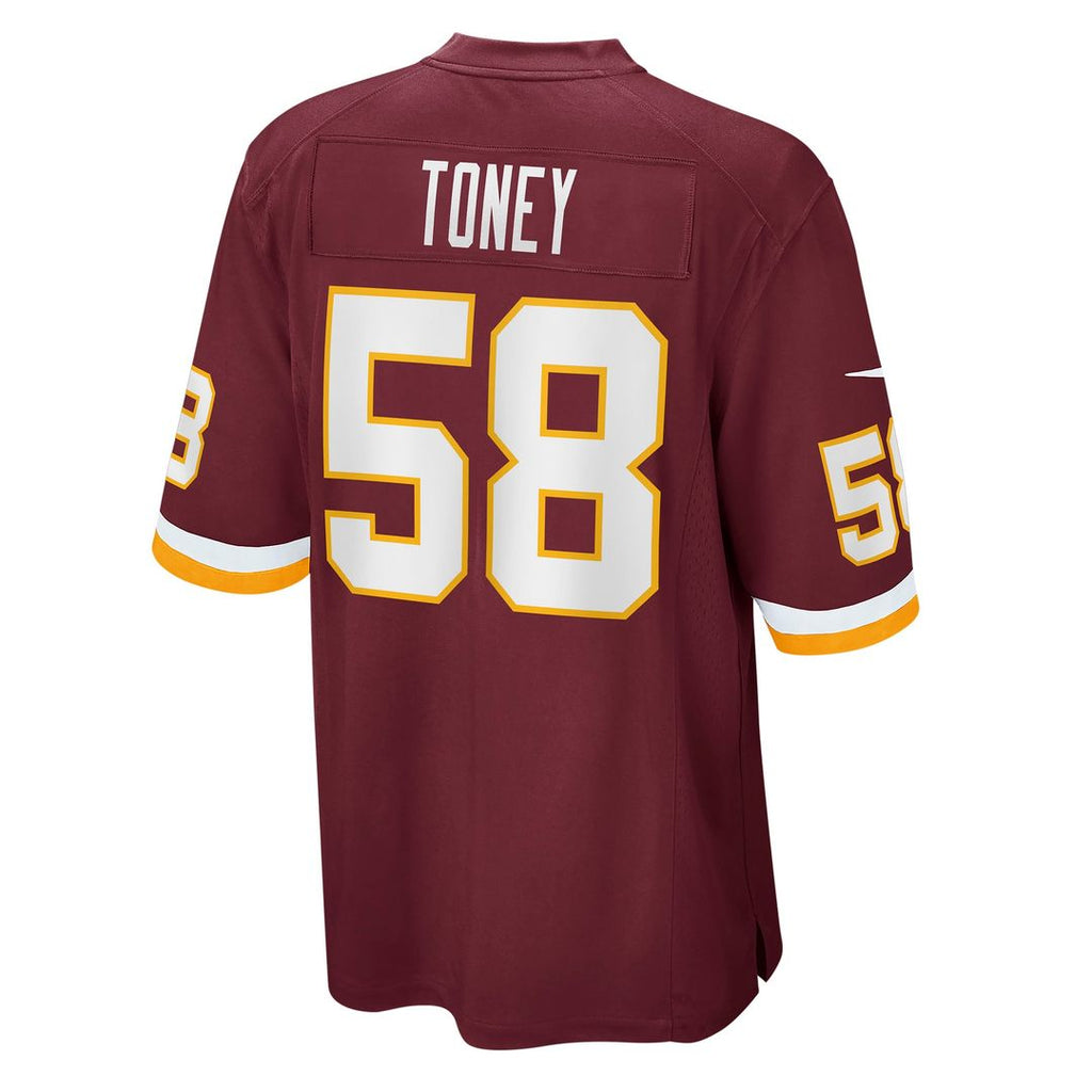 Washington Football Team Shaka Toney Nike Burgundy Game Jersey