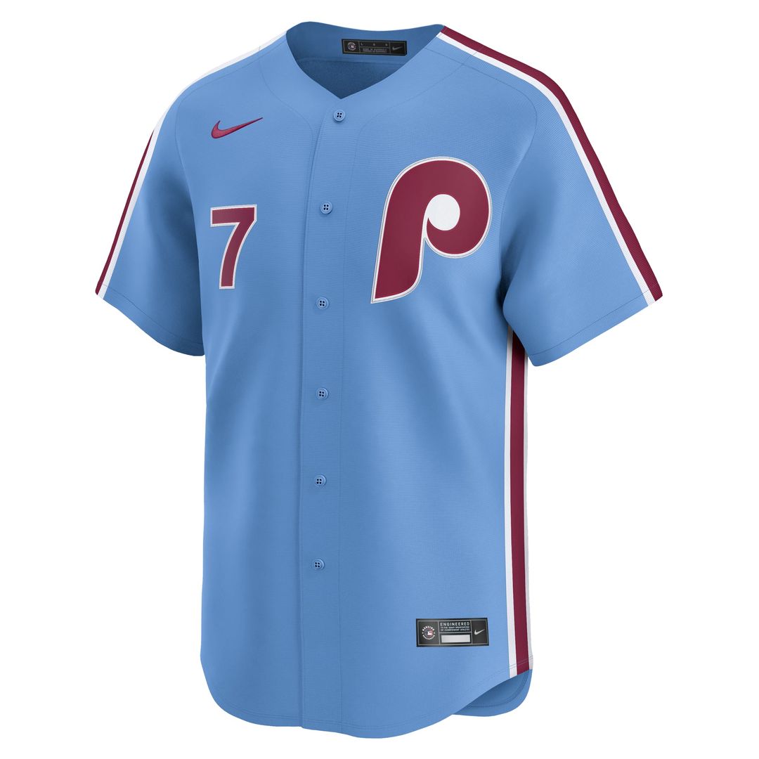 Philadelphia Phillies Trea Turner Nike Light Blue Alternate Limited Player Jersey