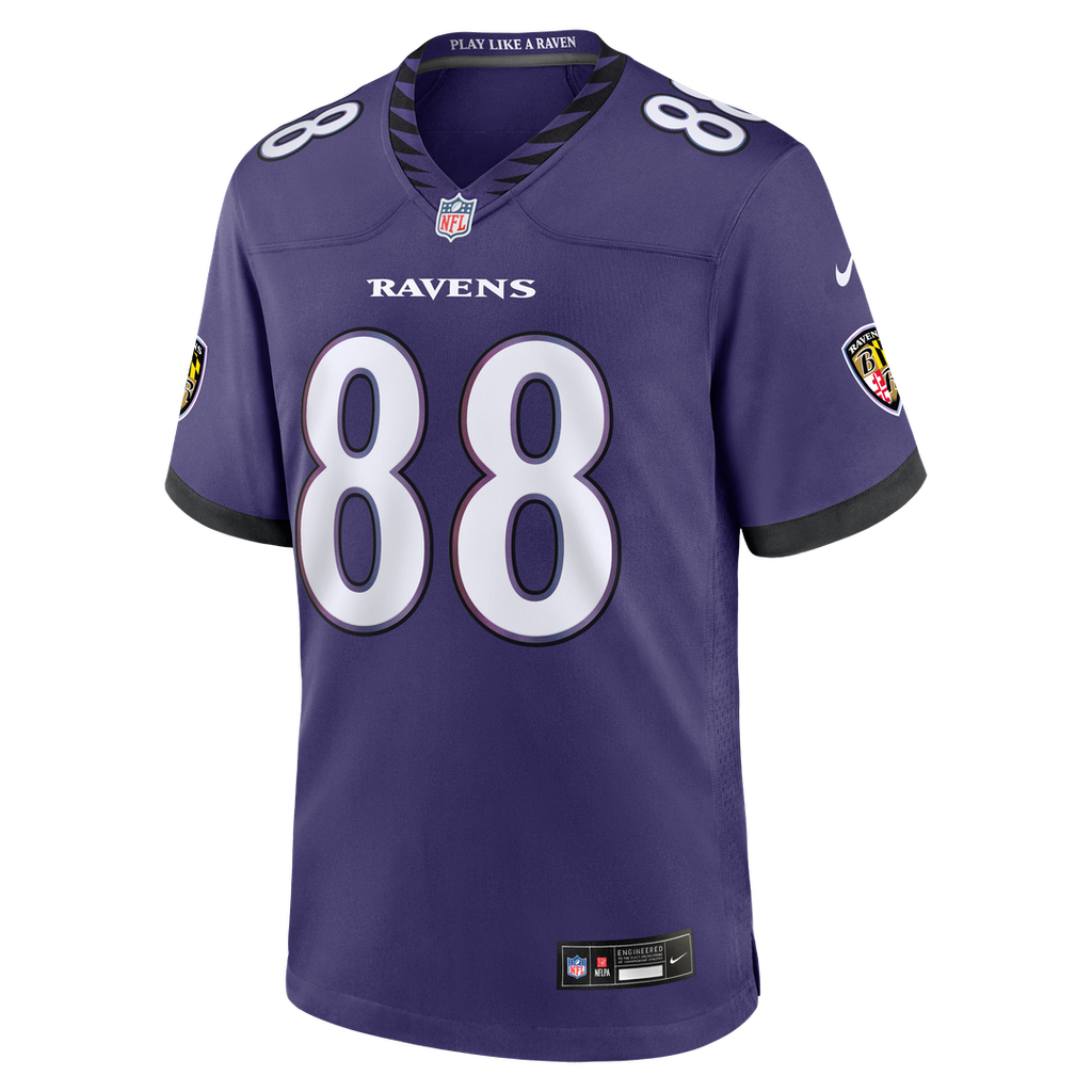 Baltimore Ravens Matthew Hibner Nike Purple Team Game Jersey