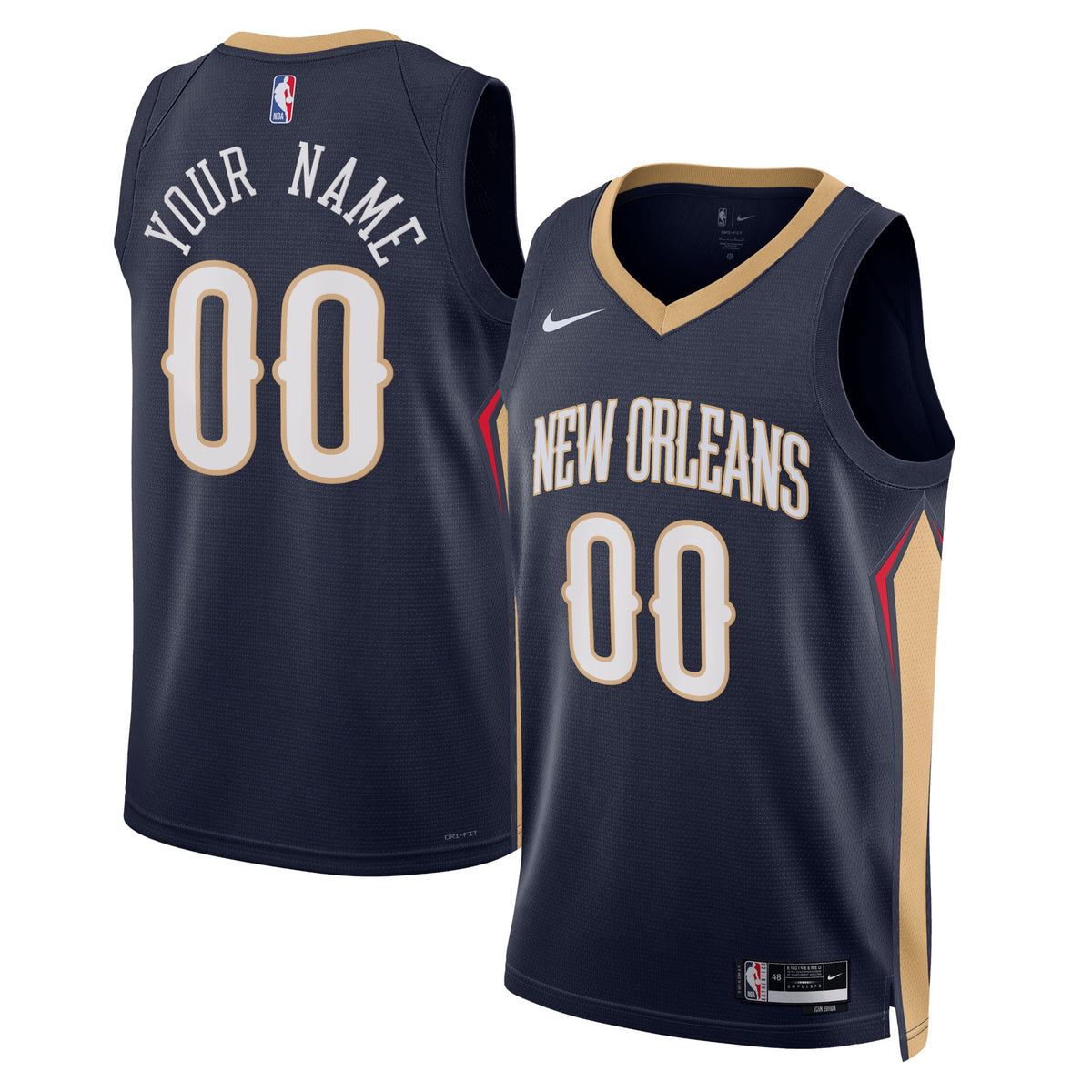 New Orleans Pelicans Nike Icon Swingman Jersey - Custom - Unisex