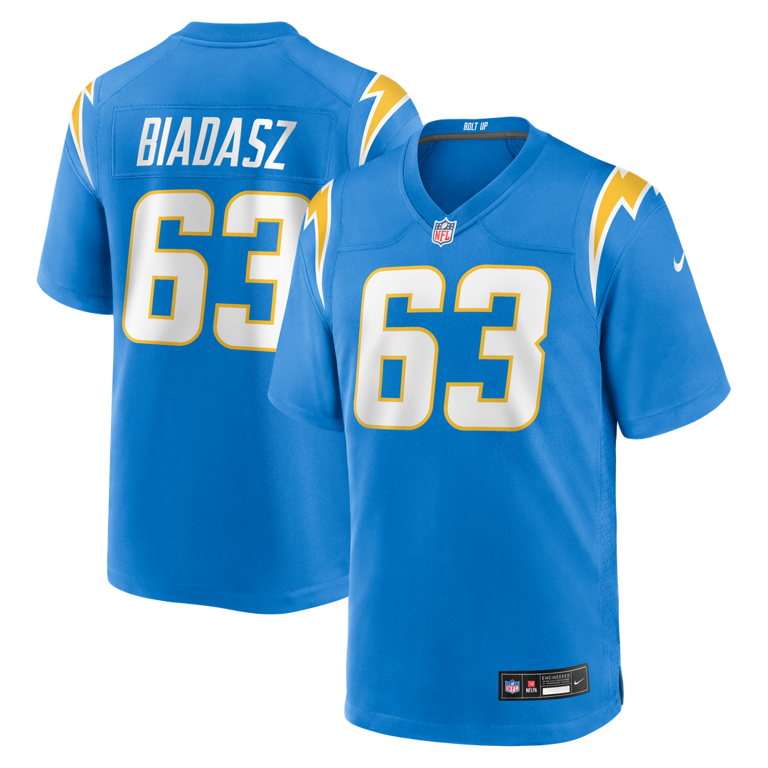 Los Angeles Chargers Tyler Biadasz Nike Powder Blue Team Game Jersey