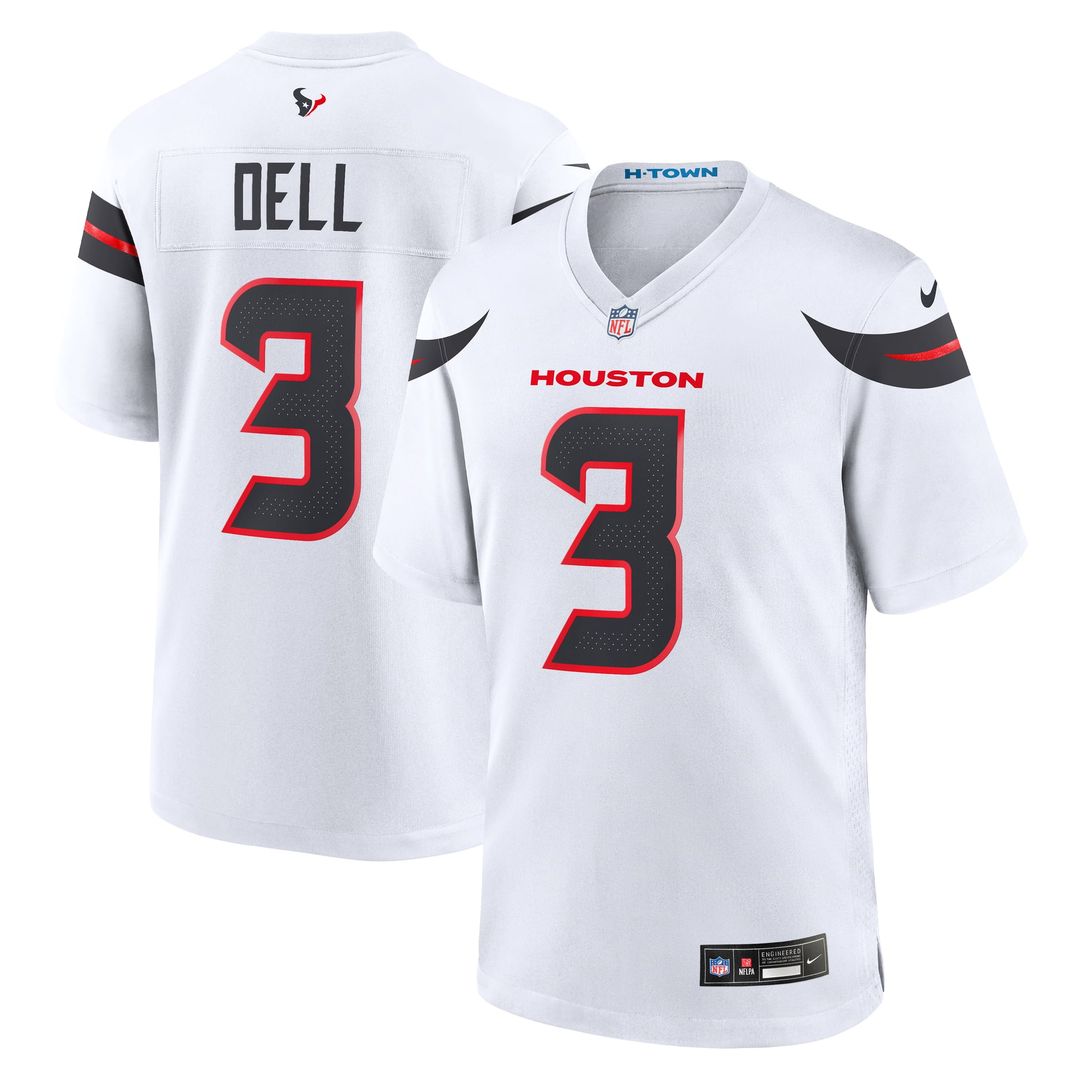 Houston Texans Tank Dell Nike Navy Game Jersey