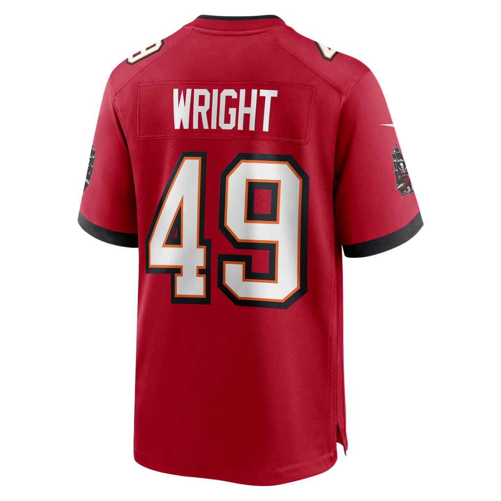 Tampa Bay Buccaneers Owen Wright Nike Red Team Game Jersey
