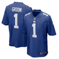 New York Giants Number 1 Groom Nike Royal Game Jersey