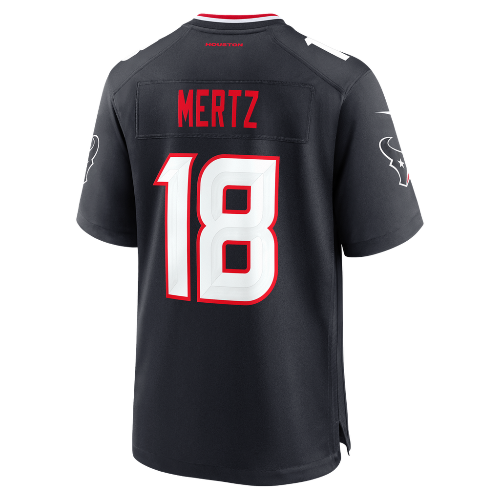 Houston Texans Graham Mertz Nike Navy Team Game Jersey