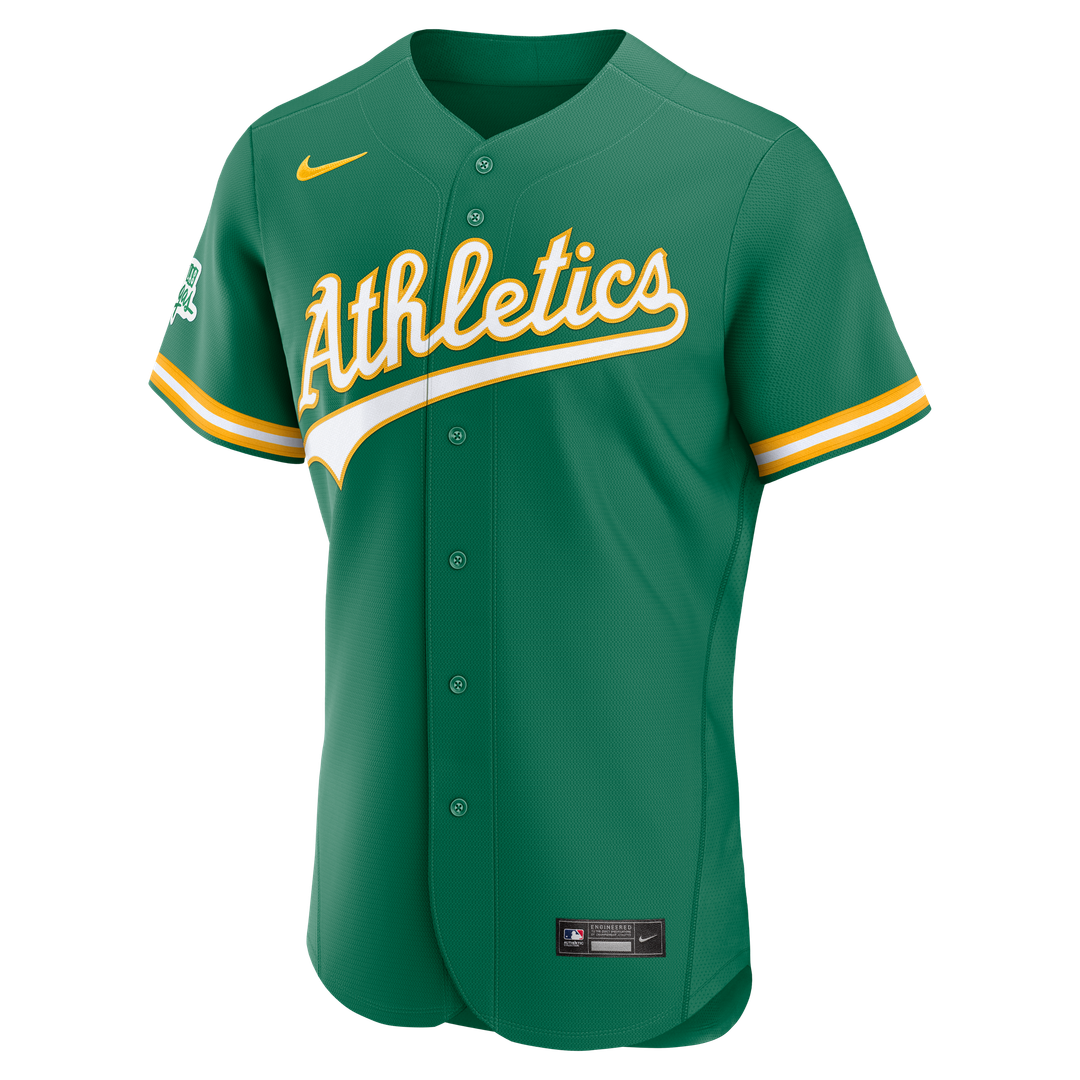 Athletics Nike Green Alternate Sponsor Patch Authentic Jersey