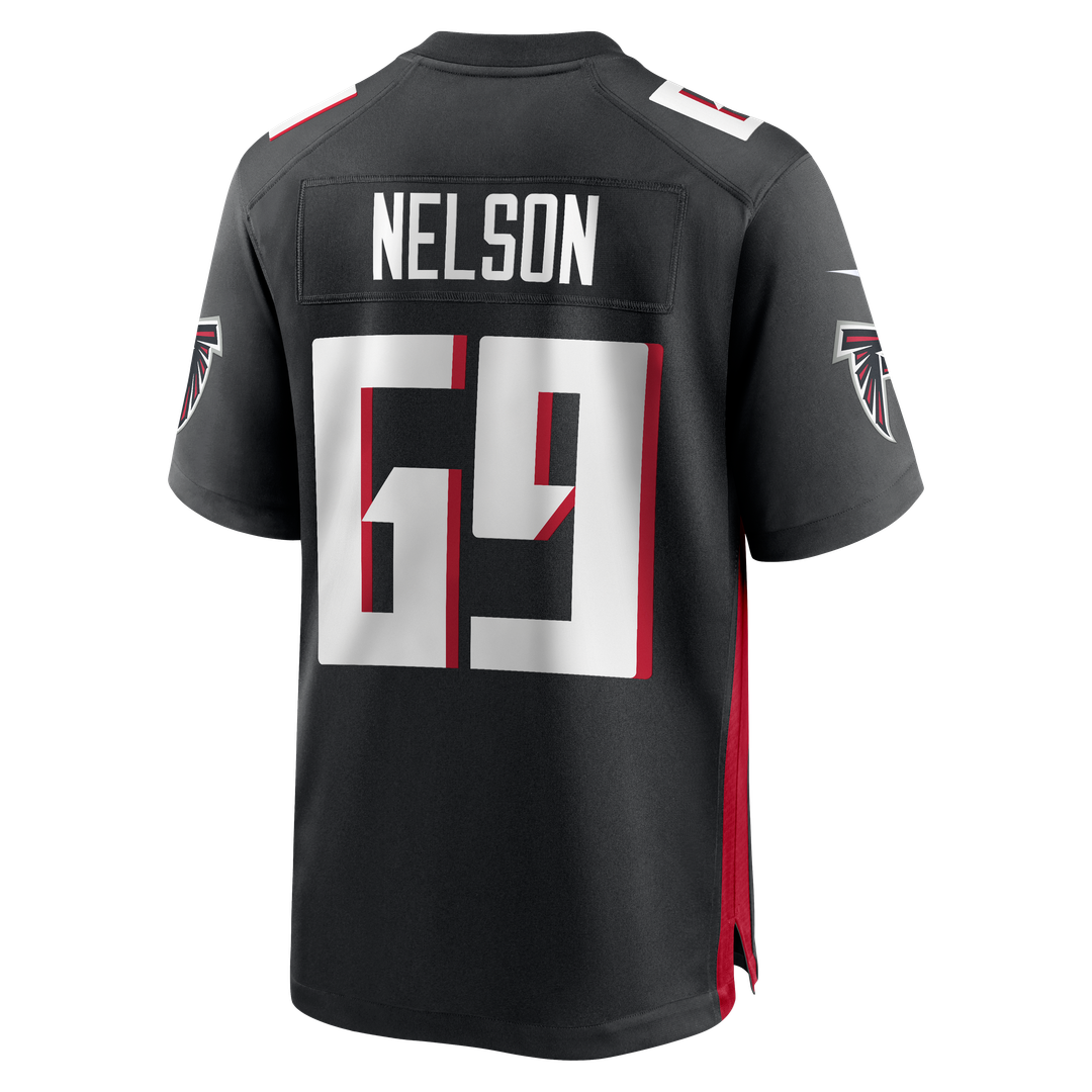 Atlanta Falcons Jack Nelson Nike Black Team Game Jersey