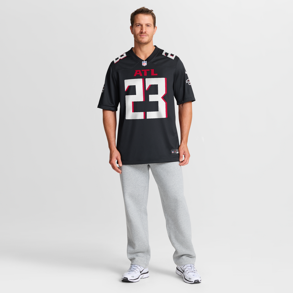 Atlanta Falcons DeMarcco Hellams Nike Black Team Game Jersey