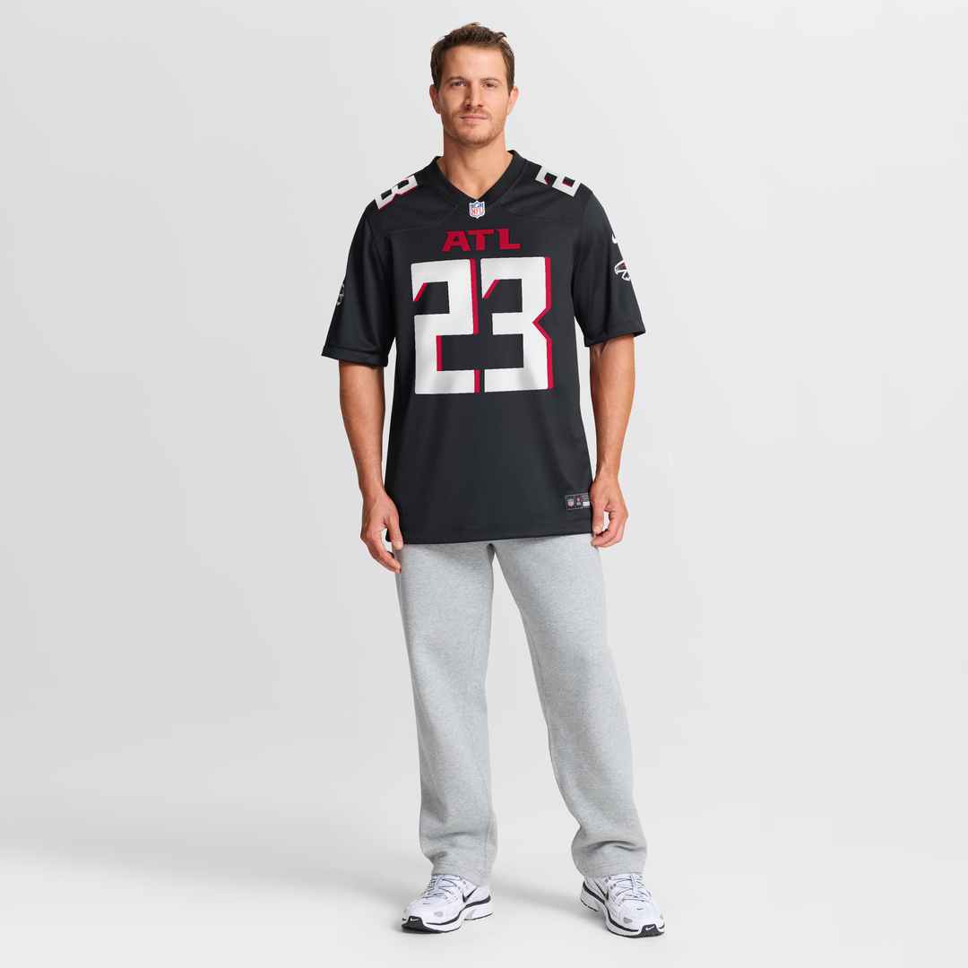 Atlanta Falcons DeMarcco Hellams Nike Black Team Game Jersey